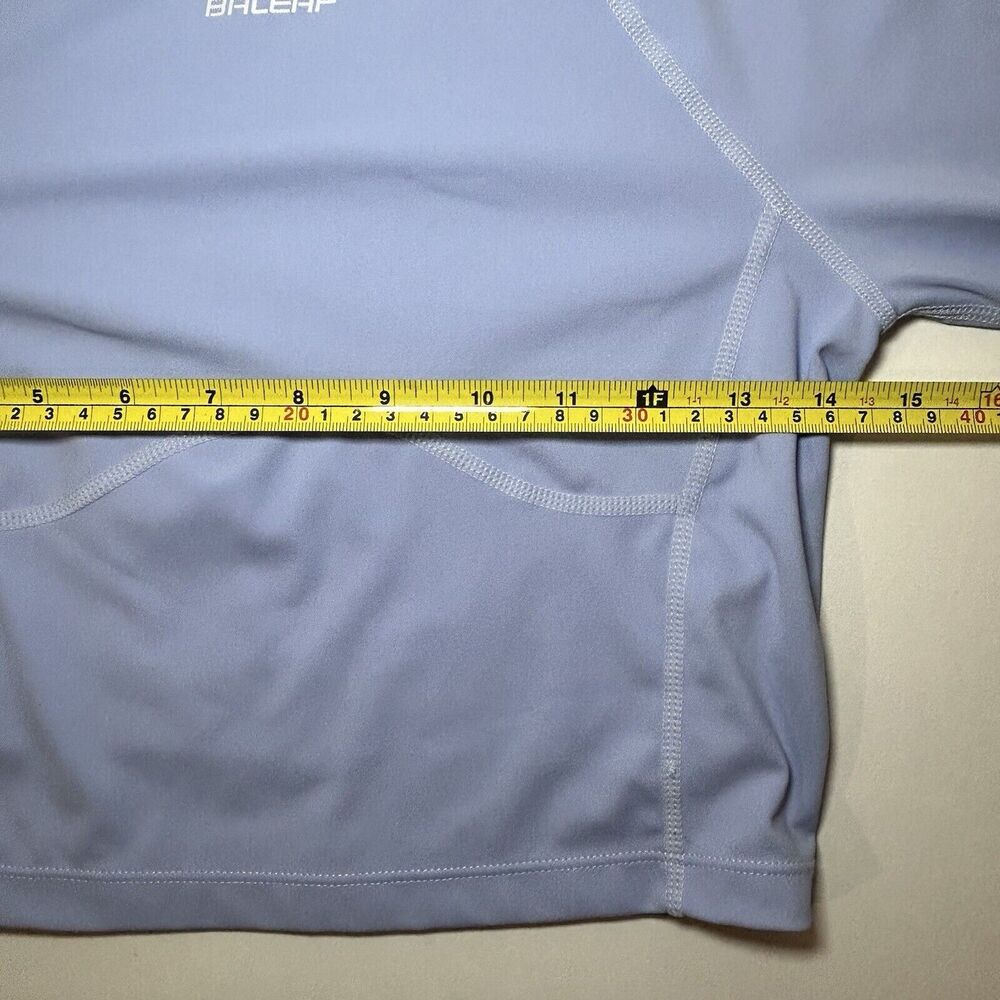 BALEAF Long Sleeve Crop Workout Shirt Women’s Size Medium Blue Thumb Holes - Picture 5 of 6